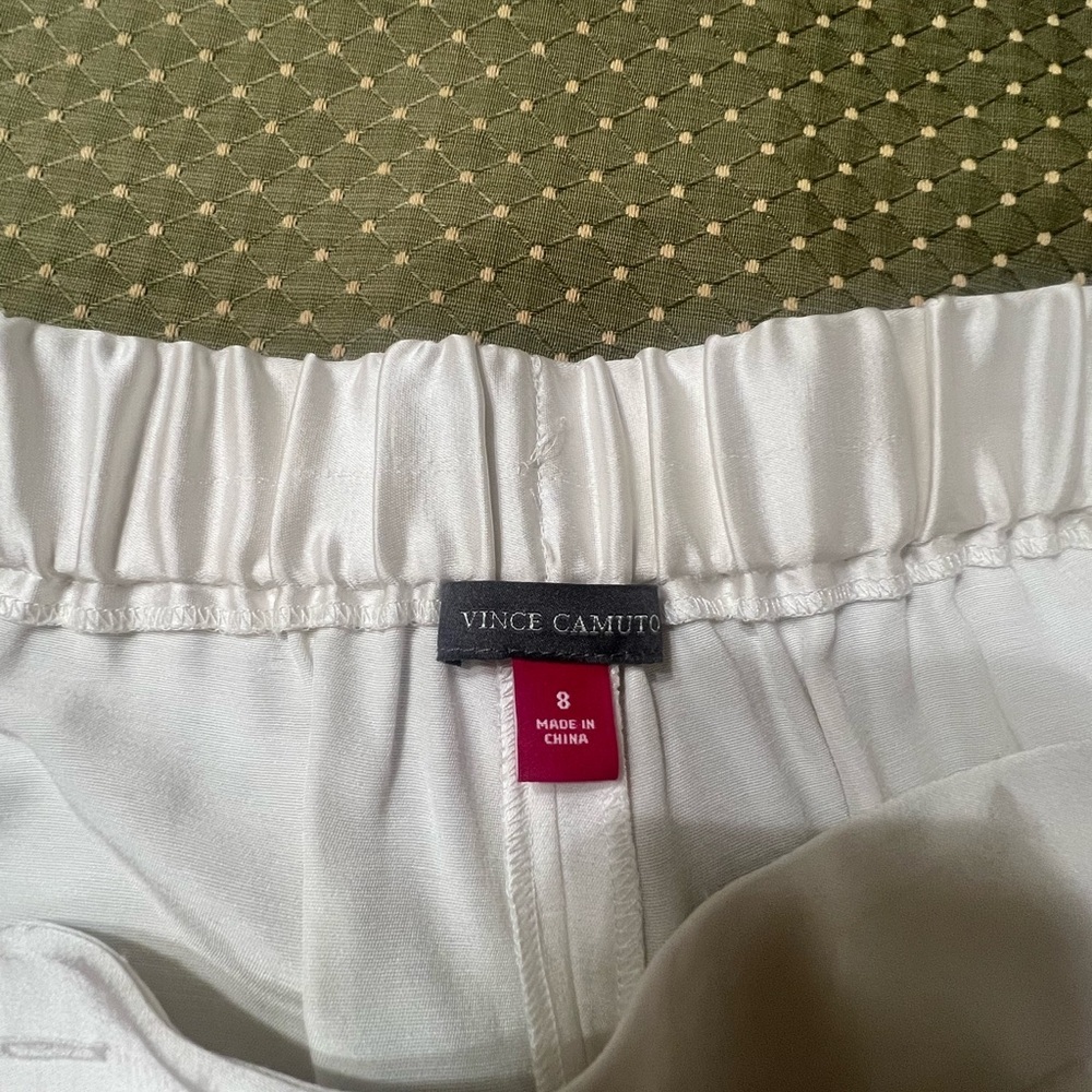 Vince Camuto Womens Pleated-Waist Casual Wide Leg Pants, Pearl Ivory, Size 8 - Picture 13 of 13